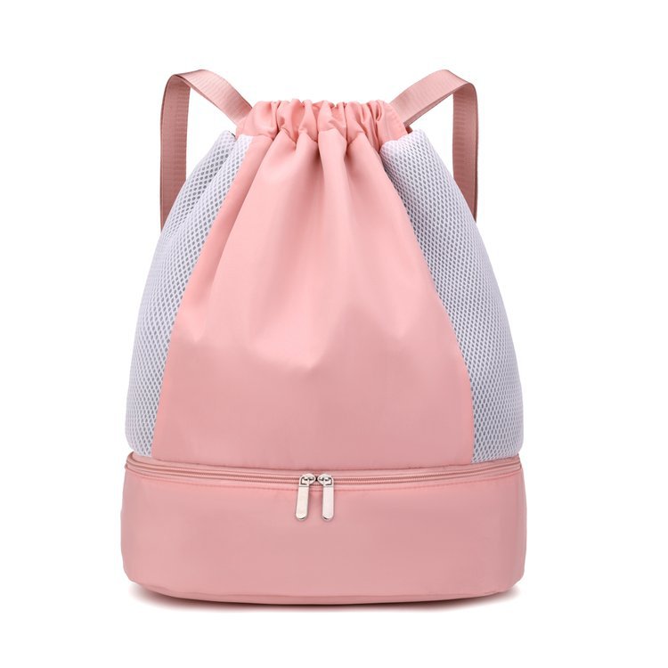 Unisex lightweight mesh drawstring backpack for gym, sport, school & travel.