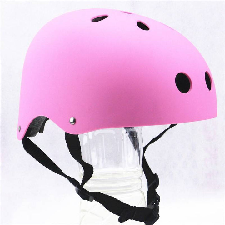 Adjustable protective skate helmet in a vibrant color, ideal for skateboarding & cycling. Unisex design.