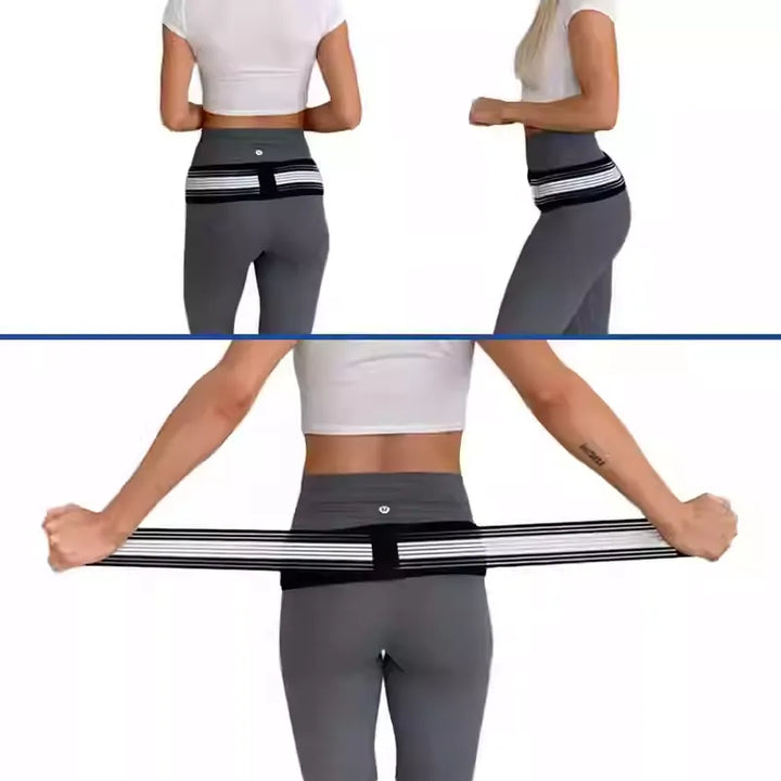 Ergonomic lumbar support belt for back pain relief, posture correction. Unisex, adjustable, comfortable design.