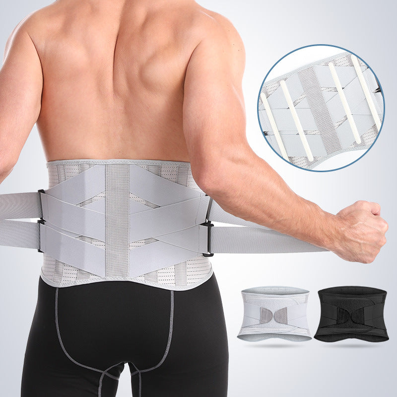 Adjustable unisex lumbar support belt offers comfortable back pain relief & posture correction. Ideal for daily wear.
