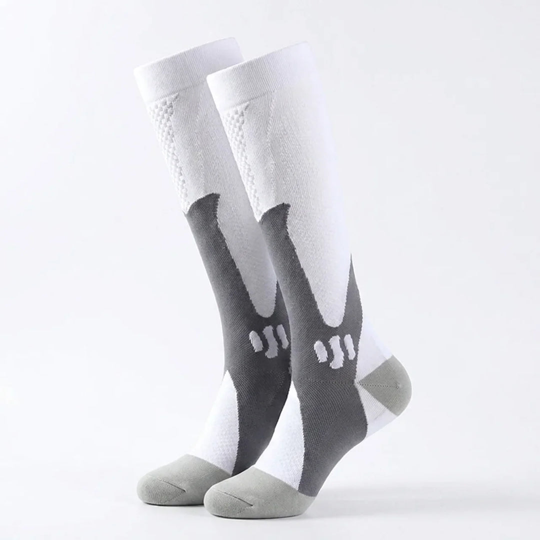 Medical-grade unisex compression stockings to enhance leg circulation, reduce fatigue & provide daily support.