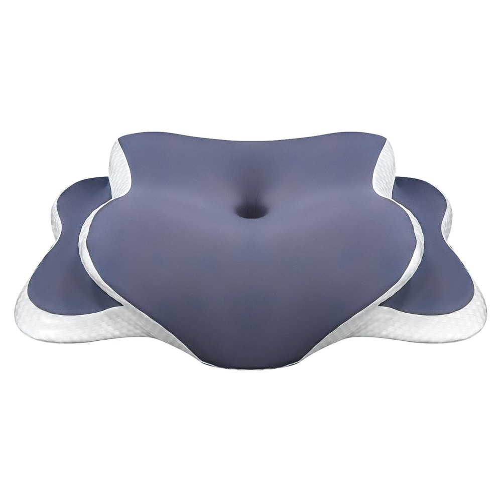 Soft memory foam cervical pillow with breathable cover for comfortable, pressure-relieving sleep & neck support.