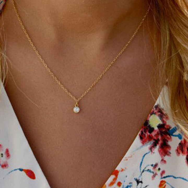 Elegant minimalist adjustable chain necklace in white gold or silver tone, a perfect unisex jewelry gift.