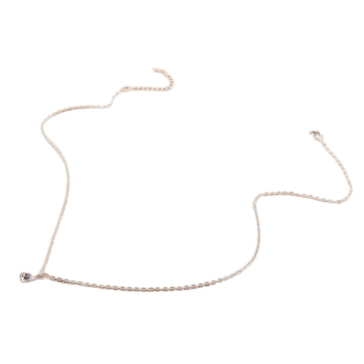 Modern minimalist adjustable chain necklace, durable unisex jewelry crafted for a sleek and elegant look.
