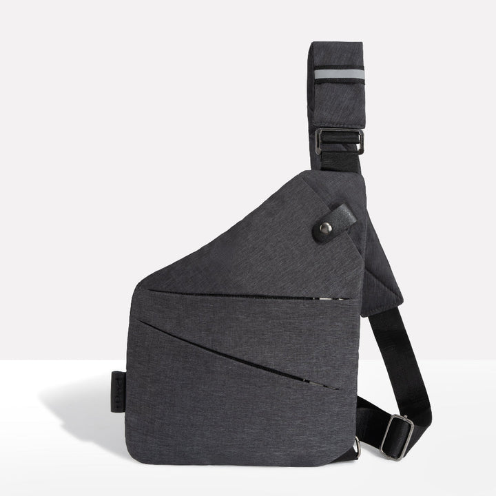 Unisex minimalist anti-theft crossbody bag for secure daily carry & travel. Ideal for essentials.