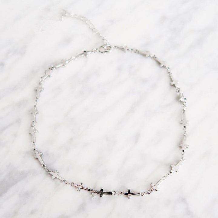 Stylish unisex cross necklace with a minimalist design. Stainless steel chain for everyday spiritual wear.