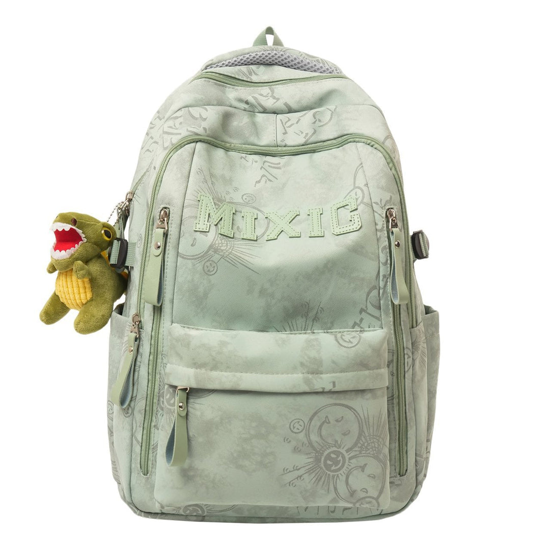 Durable unisex school backpack with vibrant graphic design, ergonomic padded shoulder straps, perfect for daily use.