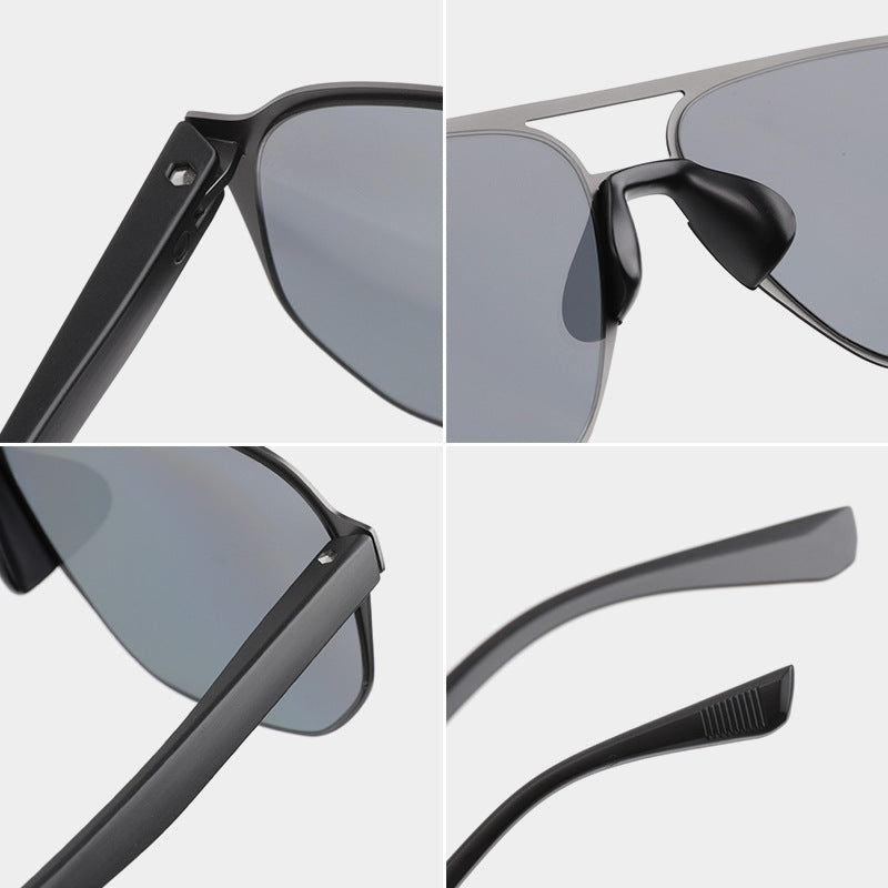 Lightweight black square frame sunglasses, a durable & fashionable accessory for men & women.