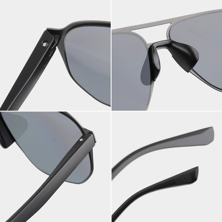 Lightweight black square frame sunglasses, a durable & fashionable accessory for men & women.