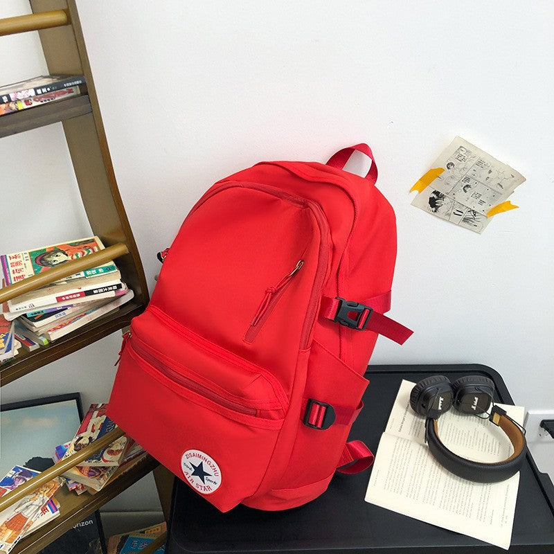 Durable black unisex travel backpack with multi-compartment organization for daily use, school, and work.