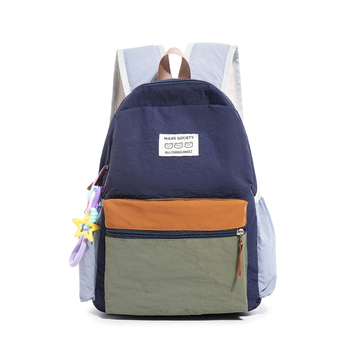 Stylish unisex school backpack featuring multiple compartments for easy organization and daily use.