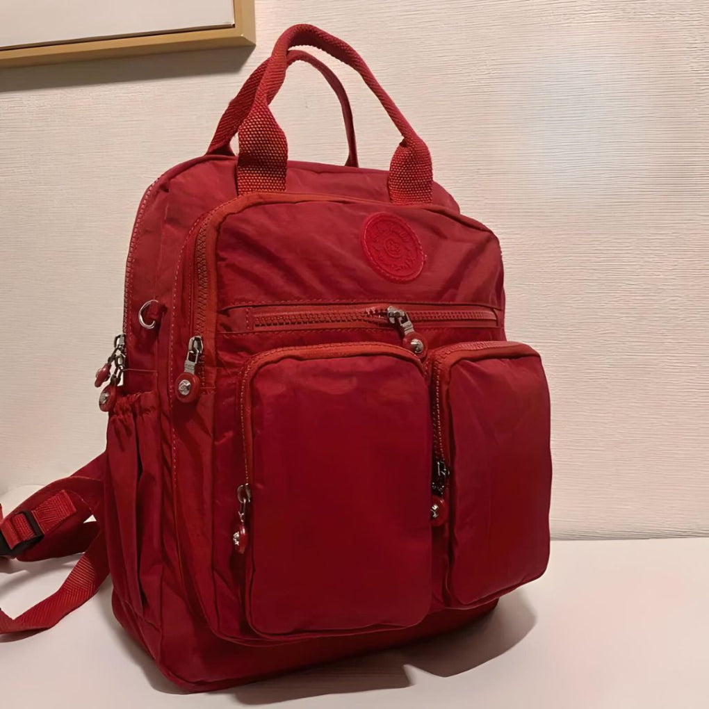 Stylish unisex multi-pocket commuter backpack, a fashionable everyday bag for work, school, travel & organization.