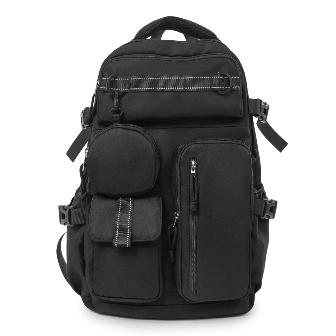 Unisex multi-pocket utility backpack, perfect for school, travel, and everyday carry with ample storage.