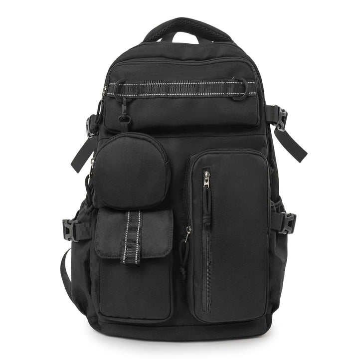 Unisex multi-pocket utility backpack, perfect for school, travel, and everyday carry with ample storage.