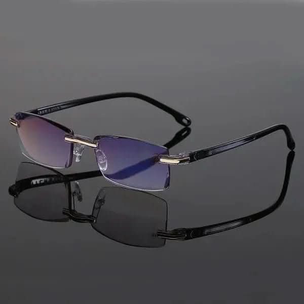 Clear vision multifocal reading glasses, unisex design. Features lightweight anti-blue light protection.