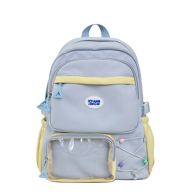 Organized black school backpack with dedicated laptop compartment, ideal for students & commuters, durable design.