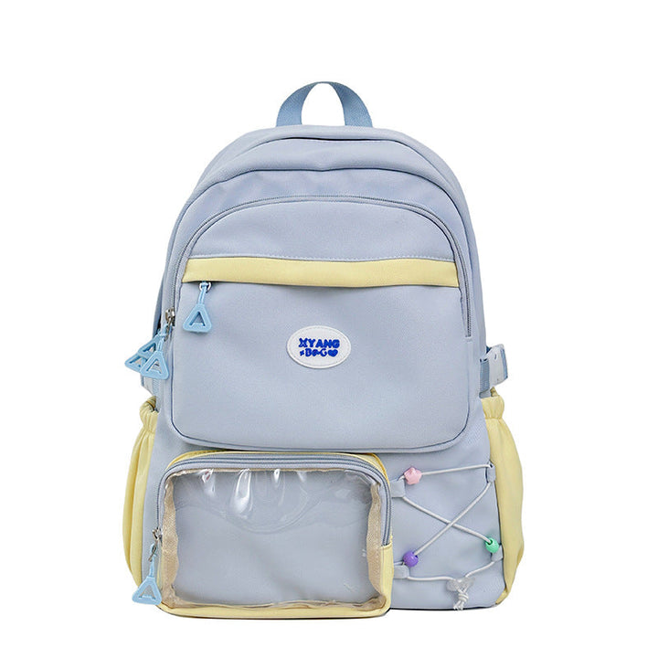 Organized black school backpack with dedicated laptop compartment, ideal for students & commuters, durable design.