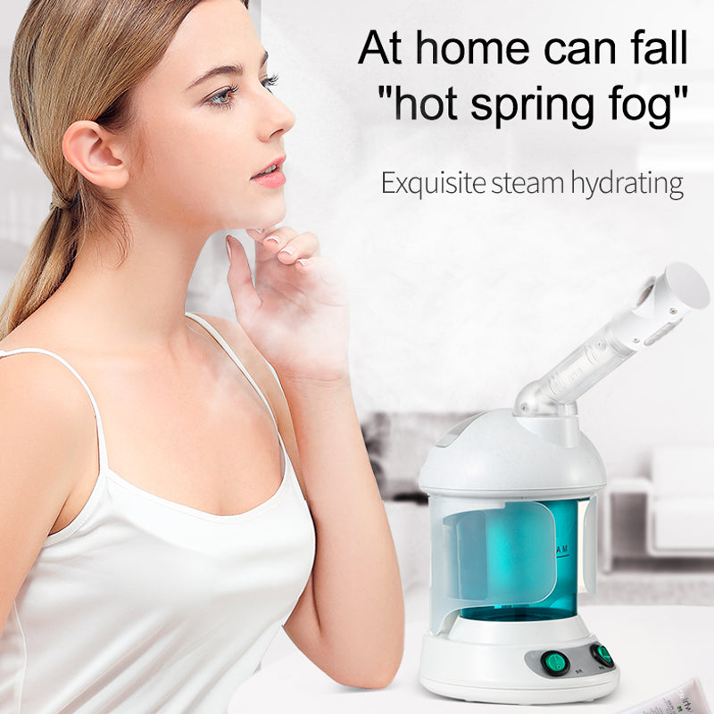 Sleek professional facial steamer with adjustable 360° arm, perfect for unisex home spa & skincare routines.