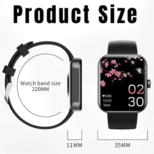 Monitor blood glucose non-invasively with this unisex fitness & health tracker smartwatch.