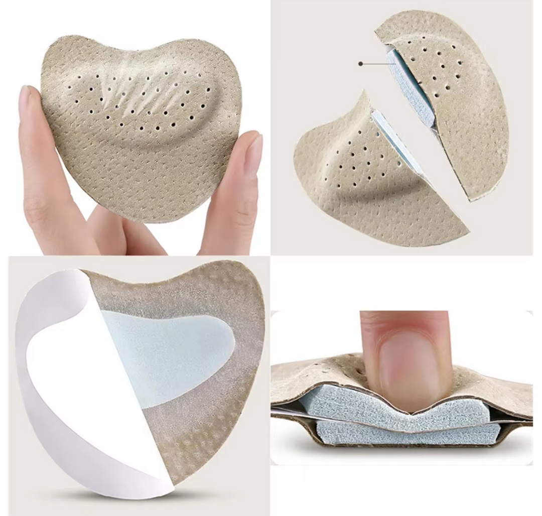 Non-slip forefoot sandal pads for women & men ensure all-day comfort and stability in heels & open-toe shoes.