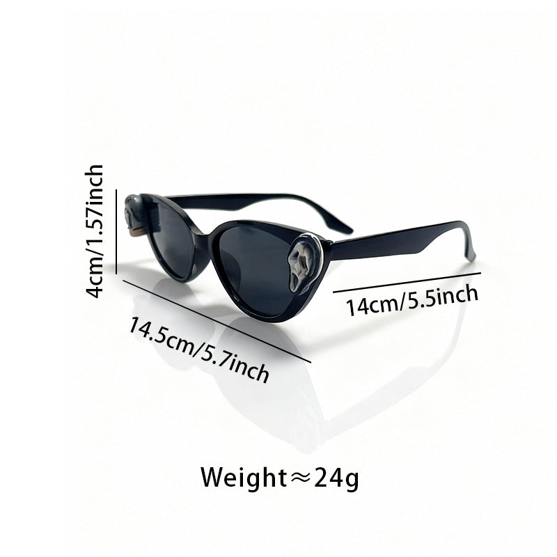 Bold unisex cat-eye novelty sunglasses, perfect festival fashion & party accessory. Eye-catching style with UV protection.