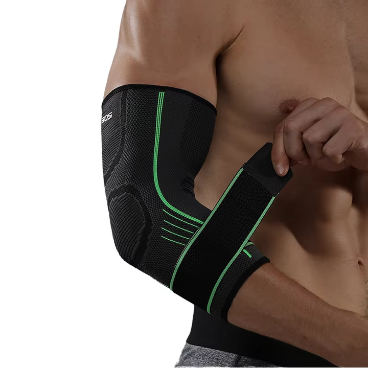 Unisex orthopedic elbow brace for joint pain relief, arthritis & tendonitis support.