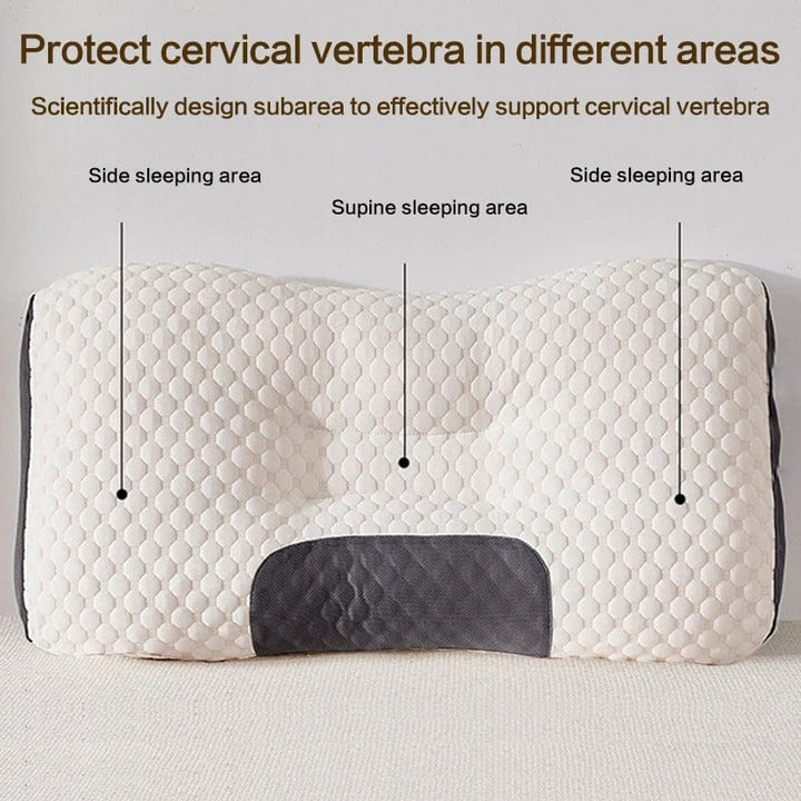 Orthopedic memory foam neck pillow, designed for superior cervical support and long-lasting neck pain relief.