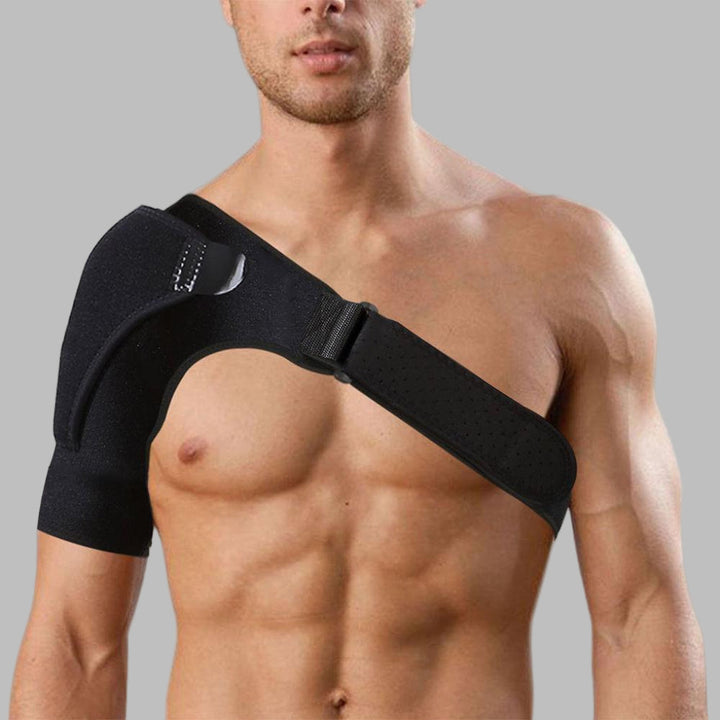 Unisex orthopedic shoulder brace for injury recovery, providing stability & pain relief for rotator cuff.