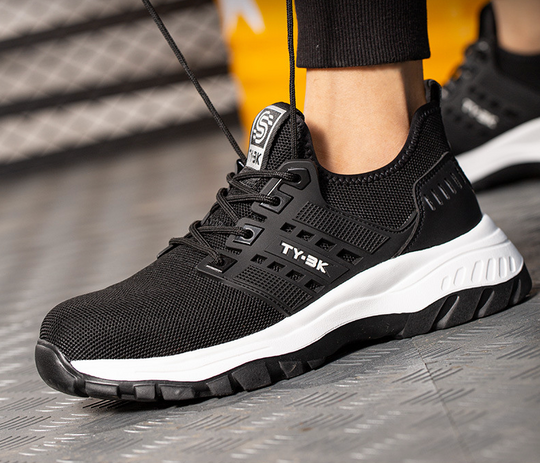 Stay safe & comfortable all day in these unisex orthopedic work & safety shoes with foot support.
