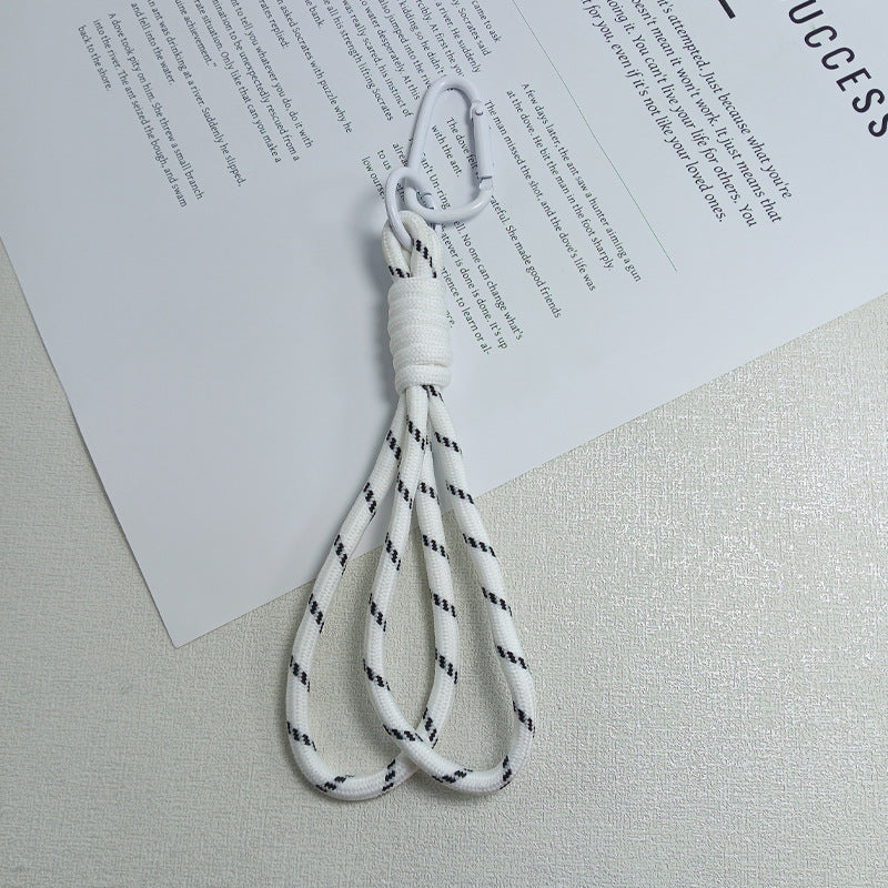 Adventure ready paracord keychain, providing essential utility for camping & hiking trips.