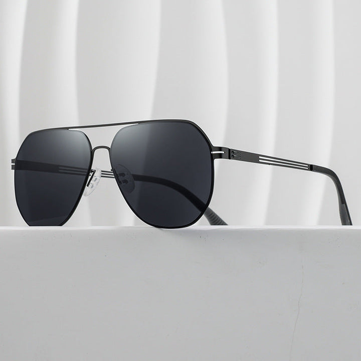 Trendy oversized aviator sunglasses, perfect unisex eyewear accessory for summer fashion.