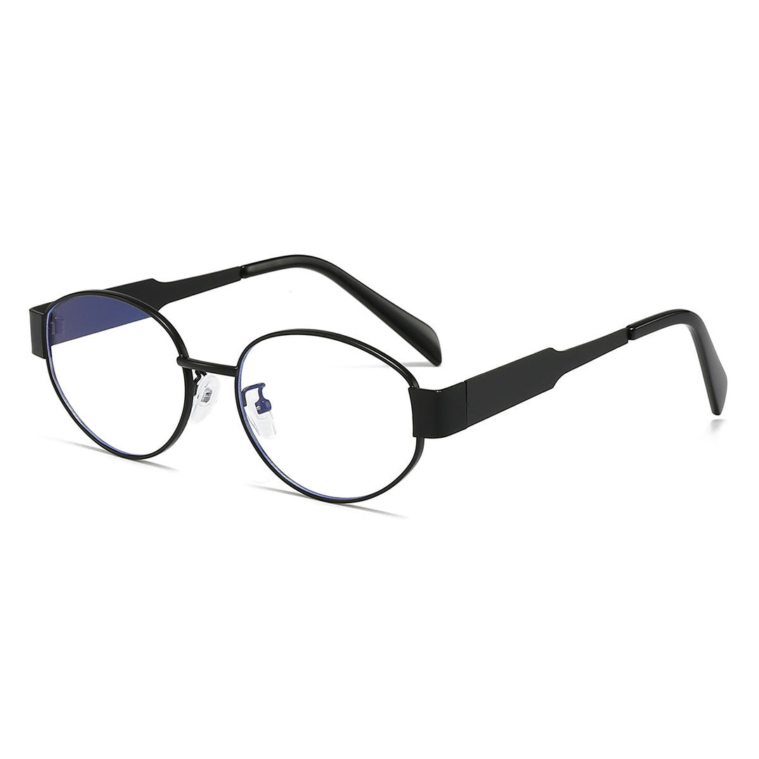 Fashion-forward oversized metal frame sunglasses. Unisex design, offering crucial UV protection.