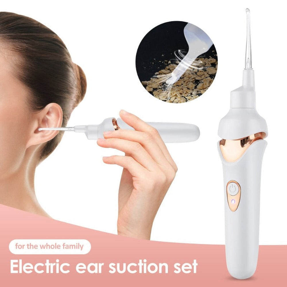 Unisex earwax removal vacuum for family ear hygiene, gentle & effective ear cleaner with LED illumination.