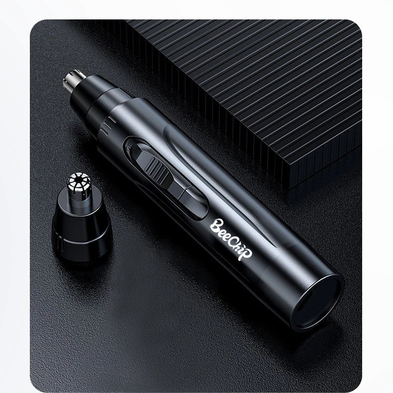 Ergonomic unisex electric nose & ear hair trimmer. Achieve comfortable, precise hair removal easily.
