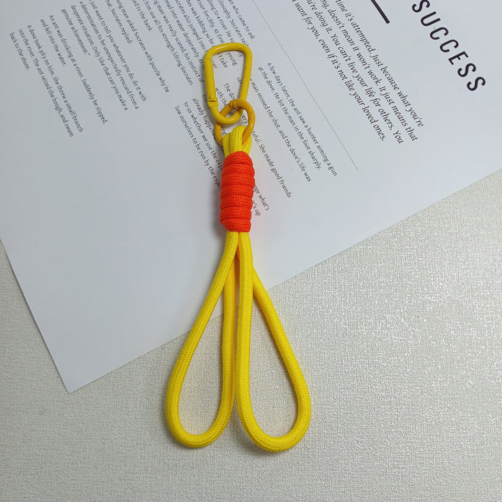 High-strength paracord survival keychain, great for camping, hiking & outdoor gear attachment.