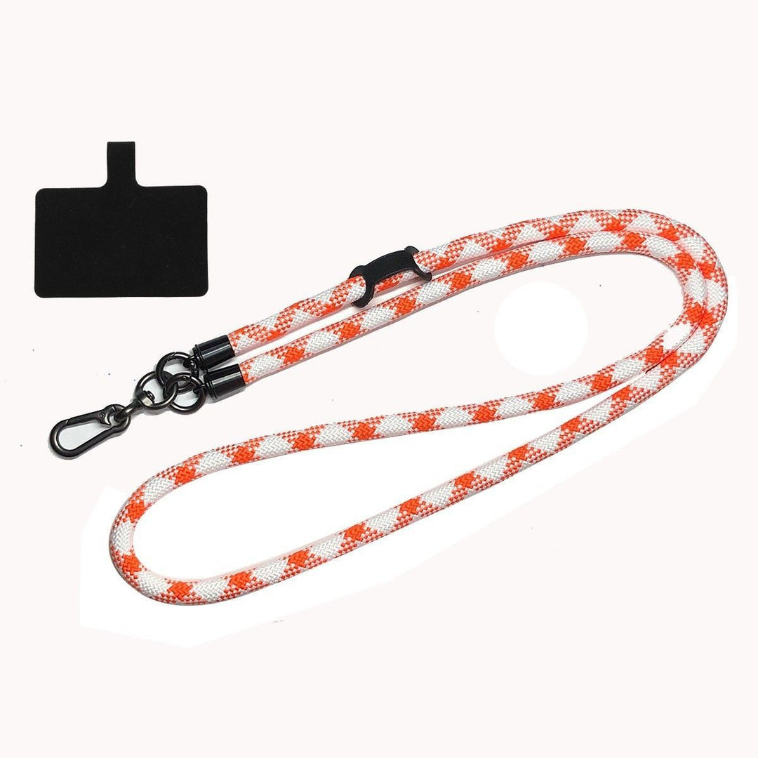 Stylish patterned lanyard made of durable nylon, ideal for ID cards and keys.