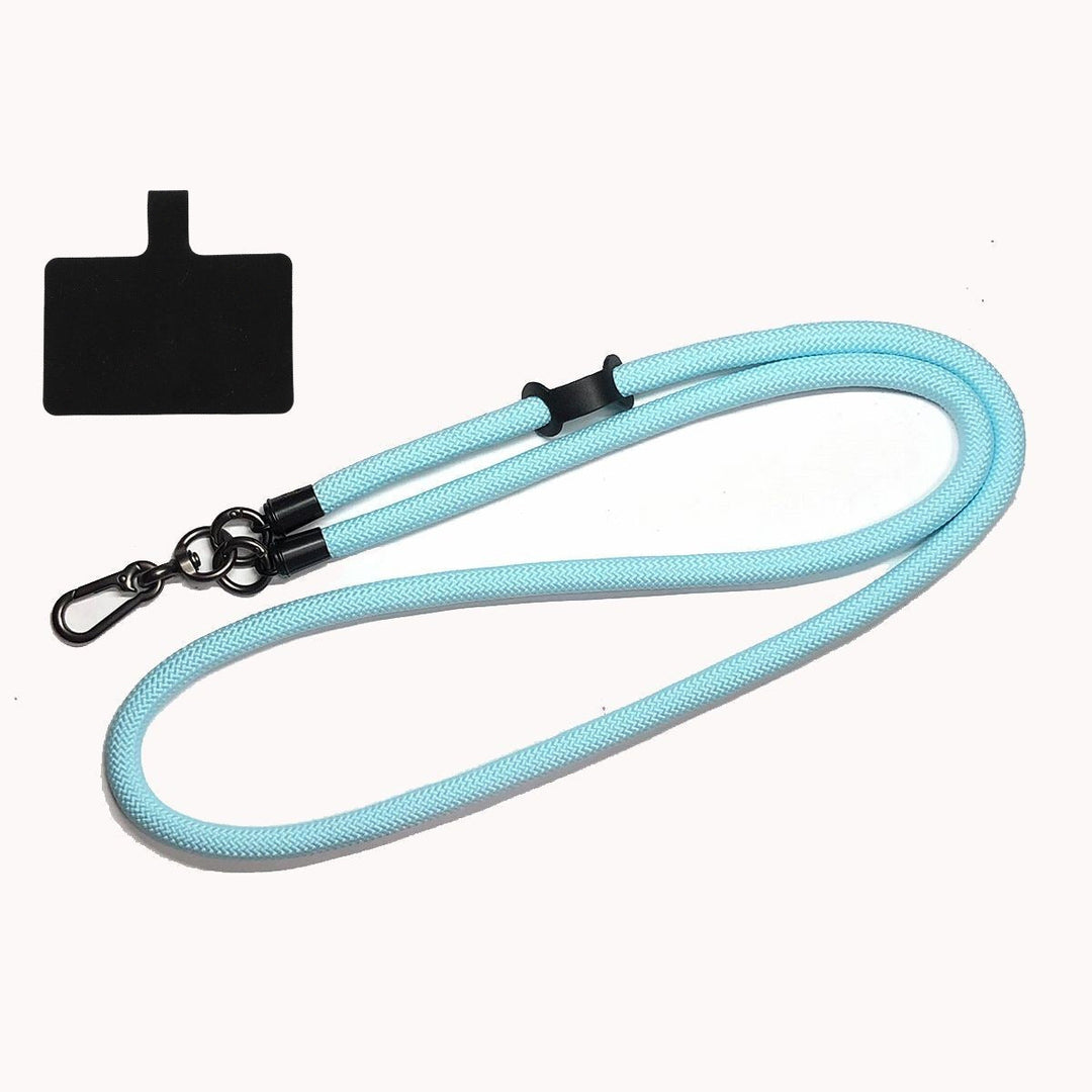 Trendy patterned nylon lanyard, essential key holder & ID badge accessory.