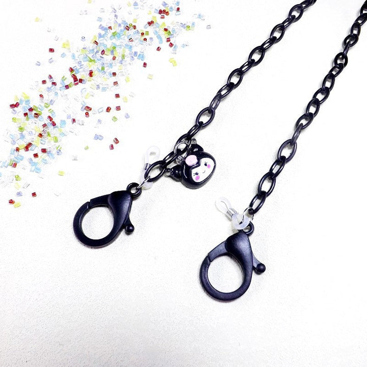 Durable unisex eyeglass chain with a fun dog pendant; a practical and stylish eyewear retainer.