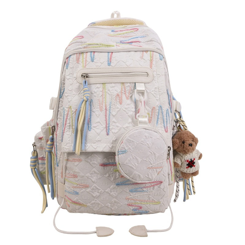 Organized everyday graphic backpack, a playful & colorful school bag for students and casual adventures.