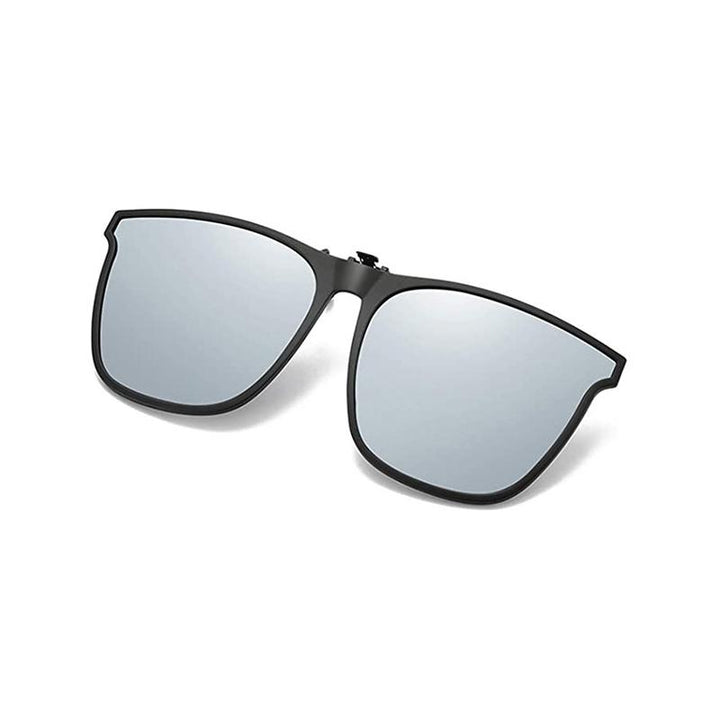 Unisex clip-on polarized sunglasses for outdoor activities, offering UV400 eye protection & glare reduction.