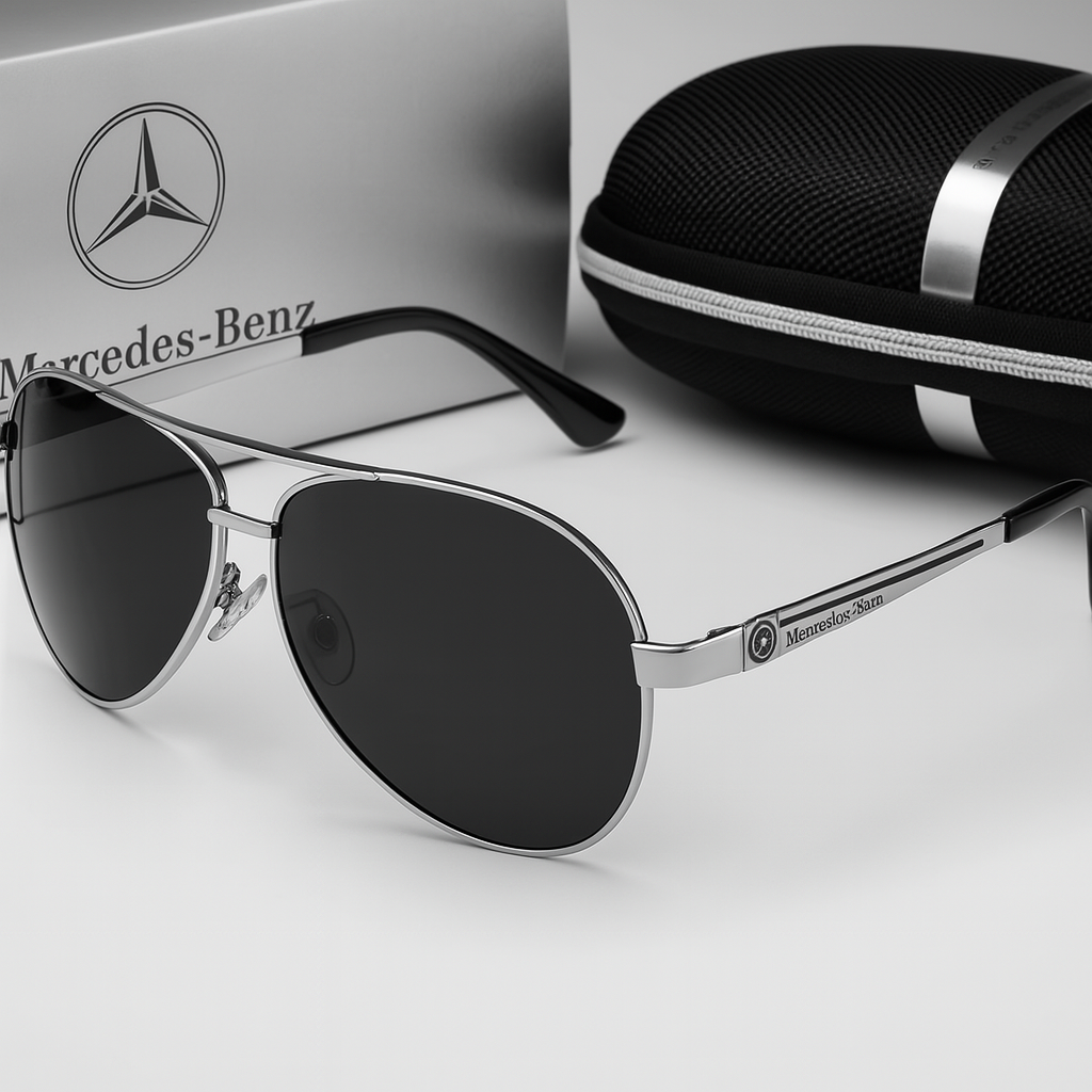 Unisex polarized driving sunglasses with brown lenses, premium anti-glare for enhanced vision clarity & UV protection.