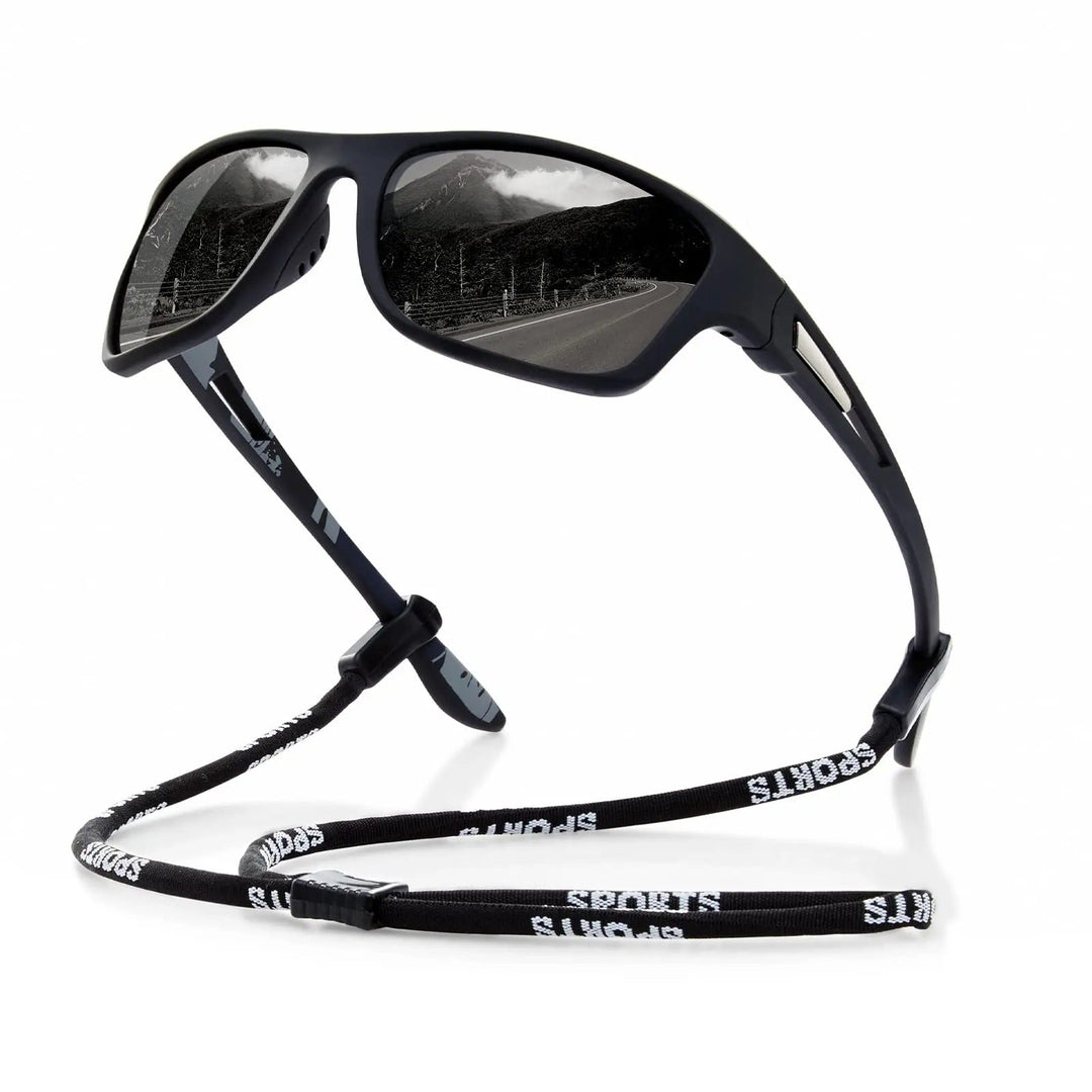 Unisex polarized sport sunglasses for clear vision. Lightweight outdoor eyewear with UV protection for cycling, running & hiking.