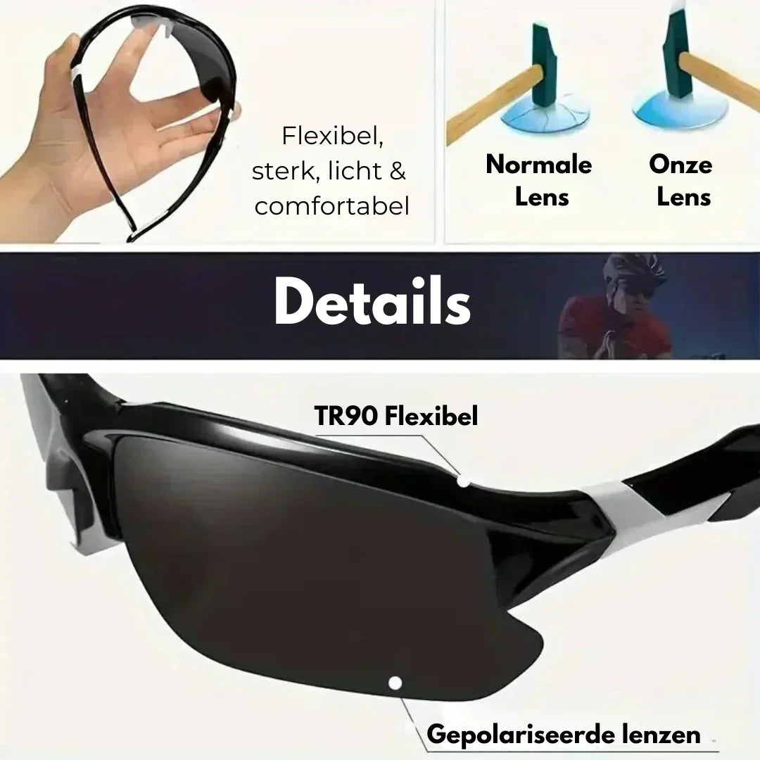 Crystal-clear vision with polarized sports sunglasses, essential performance eyewear for active users.