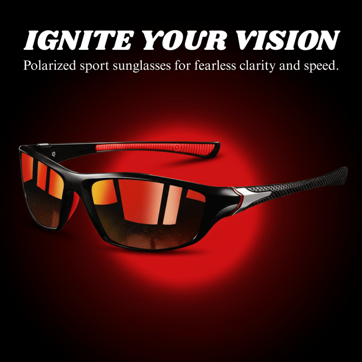 Lightweight unisex sports sunglasses with UV400 & polarized lenses for clear, protected vision.