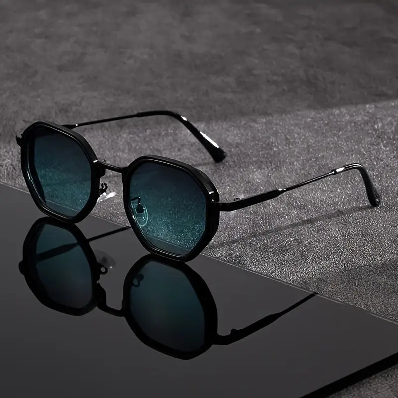 Durable & lightweight unisex polygonal sunglasses with anti-glare tinted lenses. Modern fashion eyewear for everyday style.
