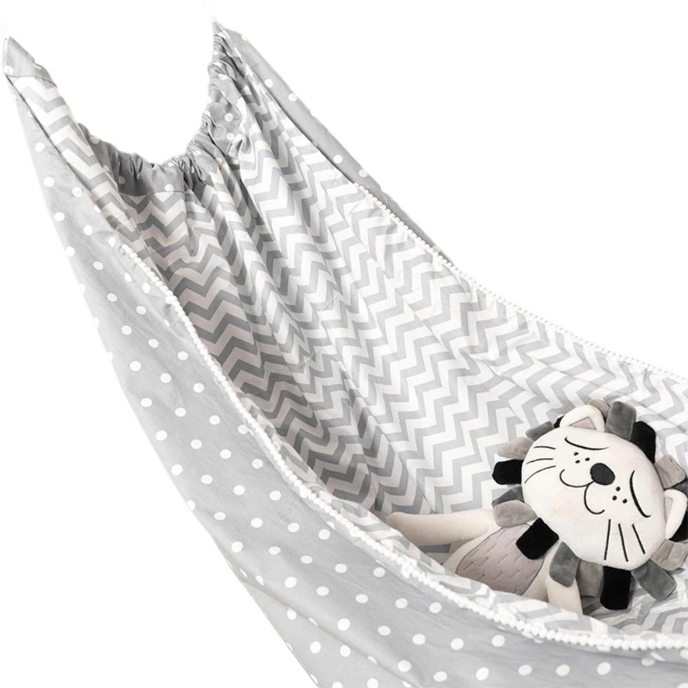 Soft cotton baby hammock for newborns, gentle indoor swing & portable crib for calm sleep, play, and sensory comfort.
