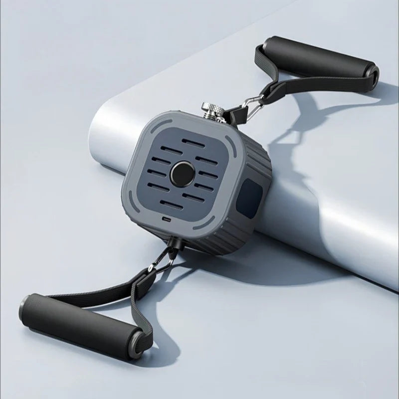 Portable fitness solution: Home gym & rowing trainer with adjustable bands for convenient full body exercise.