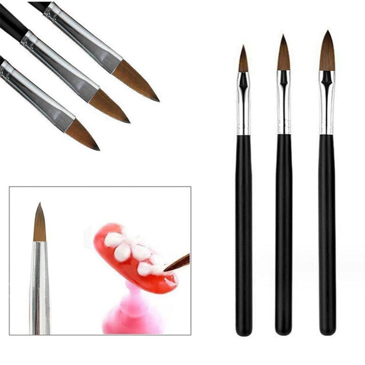Unisex precision nail art brush set for intricate designs. Salon-quality detailing brushes for manicure tools.