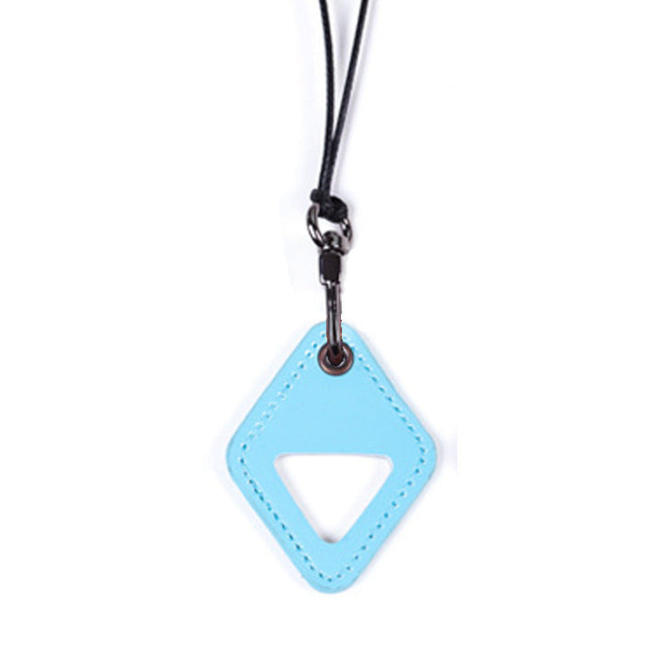 Unisex leather pendant keychain, perfect for securing keys or as a stylish bag accessory.