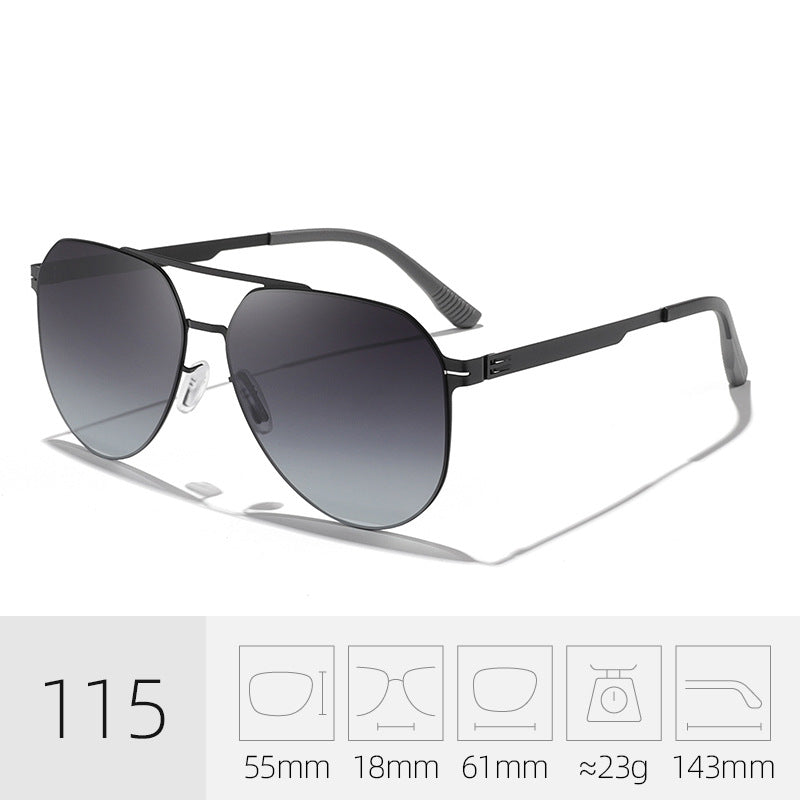 Lightweight unisex aviator sunglasses, comfortable for all-day wear. Polarized for travel & outdoor activities.